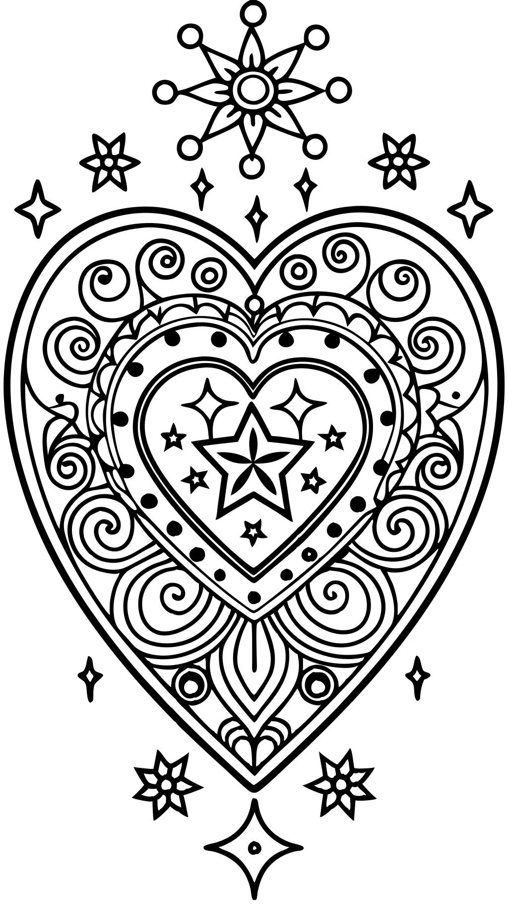 heart adult coloring pages